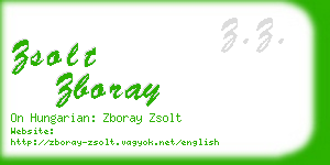 zsolt zboray business card